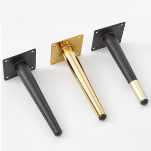 Vendita calda moderna di lusso lato comodino TV piedistallo mobili in metallo mobile letto divano gambe per divano oro acciaio nero Villa divano divano - Product Image 1