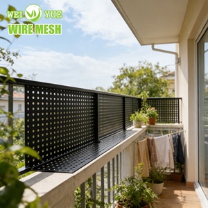 Tôle métallique perforée bleue décorative moderne pour cloison <span class=keywords><strong>de</strong></span> cuisine / séparation d'espace <span class=keywords><strong>de</strong></span> salon / design d'intérieur résidentiel - Product Image 5