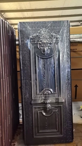 Роскошная турецкая бронированная дверь в современном стиле, звукоизоляционная входная дверь из холоднокатаной стали, антивандальная дверь для виллы - Product Image 3