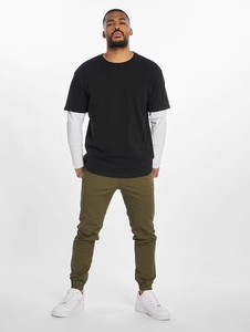 Wholesale Custom <b>Long</b> <b>Sleeve</b> Double Layered T-<b>shirt</b> Black <b>White</b> Oversized Shaped t <b>Shirts</b> for <b>Men</b> - Product Image 3