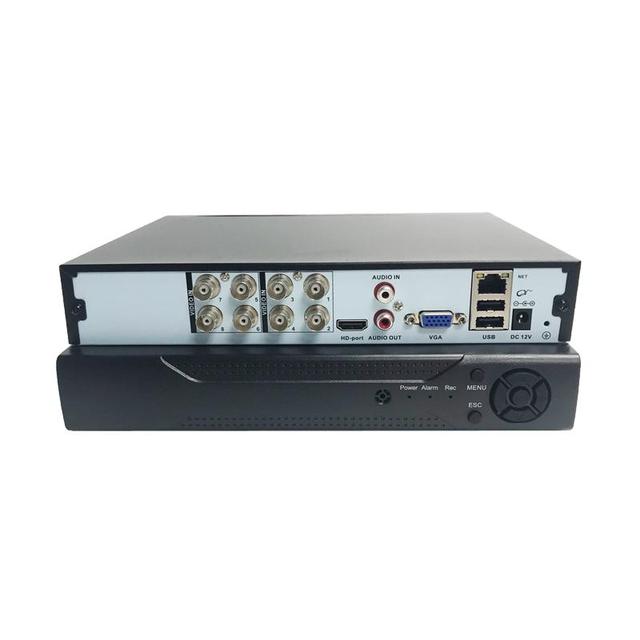 Xm 8 Channel Hybrid DVR Recorder 5M-N Resolution XMEye Pro App Ai Human/Vehicle Detection Home Security AHD IP CCTV Camera