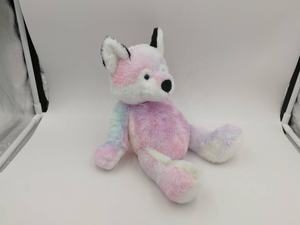 Peluche de loup en peluche douce 8.5 Tie-Dye personnalisée de haute qualité - Product Image 2