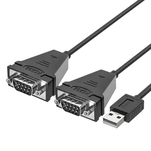 USB 2.0 zu RS232 serielles Kabel 1,5 m vernickelte Buchse-Stecker USB 5V PVC DB9 Pin USB zu RS232 Konverter kabel für Drucker berechnung
