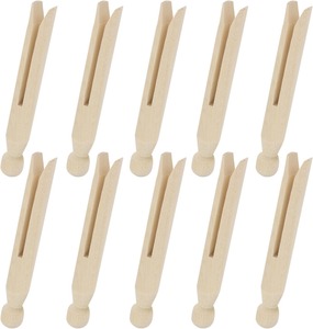 Pinzas de madera para ropa, duraderas, para guardar en el armario, con acabado natural, estilo tradicional. - Product Image 3