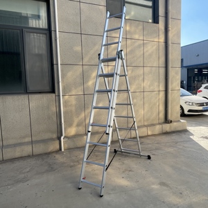 330lbs EN131 3-phần kết hợp nhôm thang bước thang mở rộng thang cho các ứng dụng rộng - Product Image 2