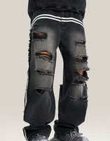 Pantalon denim personnalisé de haute qualité Baggy Casual Loose Fashion New Vintage Jeans Distressed Pantalons pour hommes Pantalons à jambes droites