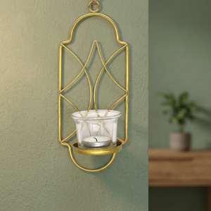 Wall-Mounted Minimalist Iron Durable <b>Candlestick</b> <b>Holder</b> Handmade Christmas Decor Modern Sconce Eco-Friendly Home Accent 1 Color - Product Image 3