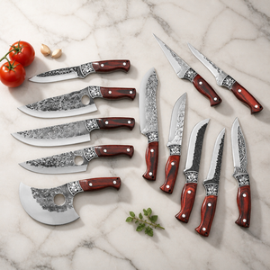Cuchillo <span class=keywords><strong>de</strong></span> <span class=keywords><strong>Carnicero</strong></span> <span class=keywords><strong>de</strong></span> Hueso Forjado a Mano con Hoja Extra Ancha <span class=keywords><strong>de</strong></span> Caoba Serbina y Mango <span class=keywords><strong>de</strong></span> Latón con Cierre a Presión para Trabajos <span class=keywords><strong>de</strong></span> Carnicería - Product Image 6