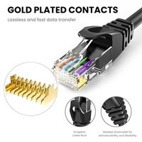 Luar ruangan Cat6 kabel UTP tembaga padat 4 pasang eksterior Interior UTP FTP SFTP Cat5e Cat6 Cat6a jaringan CMX 305M kabel LAN hitam