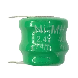 अनुकूलित नी MH बटन सेल पैक 2.4V 40mah b40h रिचार्जेबल मिलाप टैब के साथ रिप्लेसमेंट NIMH बैटरी पैक