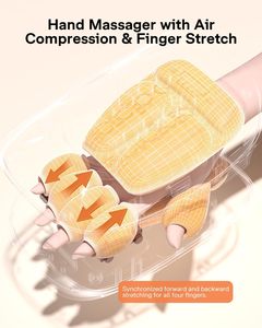 Masseur électrique sans fil portable avec compression thermique, airbag, acupression, contrôle de la durée pour les doigts, le poignet et la paume - Product Image 2