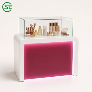 Meuble de présentation pour magasin de cosmétiques, vitrine en verre pour centre commercial, comptoir de présentation de beauté - Product Image 1