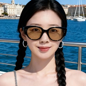 Gafas de Sol Cat Eye con Marco Verde, Polarizadas UV400, Montura Completa, Unisex, Protección Solar, Moda para Adultos 2025 - Product Image 2