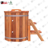 Vente en gros de bacs à glace en bois à siège unique | Plongeant froid en acier inoxydable + baril intérieur + bain de glace + baignoire intérieure