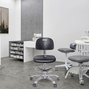 كرسي مكتب بتصميم حديث قابل للتعديل ومضاد للساكنة ، مساند للذراعين معدنية لصالون تجميل الأسنان ، لوح خشبي - Product Image 3