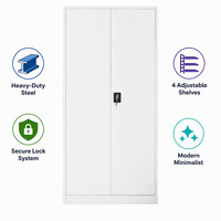 Armoire de classement métallique commerciale avec serrure éclair, armoire de rangement de bureau en acier ignifuge pour bureau
