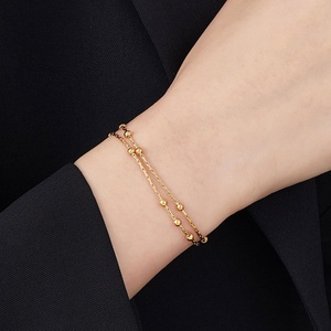Tarnish Free Waterproof Cute 316l Stainless Steel Jewlery 14k 18k <b>Gold</b> Plated <b>Bracelet</b> Dainty <b>for</b> <b>Women</b> - Product Image 3