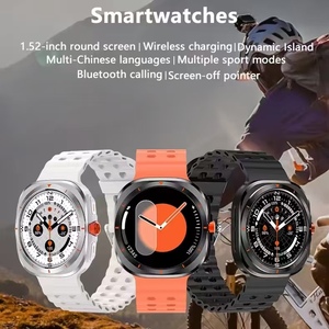 Montre connectée d'extérieur de haute qualité avec moniteur de fréquence cardiaque, écran rond et caméra. - Product Image 1