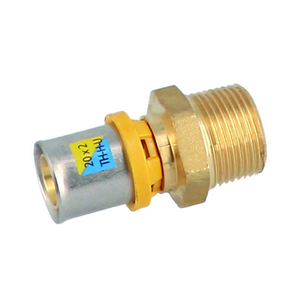 Raccordo a pressione diritto maschio 3/4 X 26 per tubi multistrato e tubi idraulici - Product Image 1