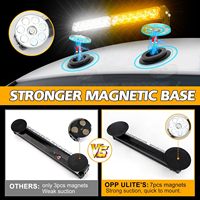 Emergency Beacon Strobe Lights Wiederauf ladbar 17 Blink modus Weiß Bernstein Hoch Niedrige Helligkeit 36W 12 LED-Blitzwarn licht leiste
