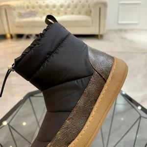 Bottes de neige en duvet de marque de luxe OUD, bottes d'hiver originales de luxe à semelle épaisse, bottes en cuir véritable à bout épais pour femmes - Product Image 6