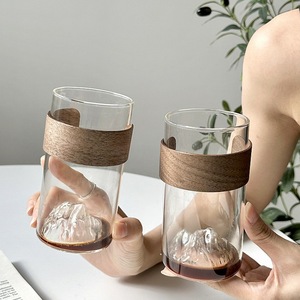 Tazza da tè in vetro silicato di boro alto; Tazza d'acqua monostrato per uso domestico; Guardare il <span class=keywords><strong>caffè</strong></span> di montagna e la tazza di latte di ferro. - Product Image 1