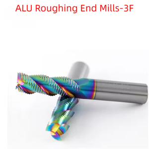 Fresa de desbaste de aluminio de 3 filos sin recubrimiento de carburo sólido para fresado CNC de alta velocidad - Product Image 2