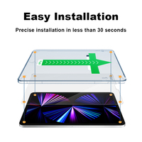 Protection d'écran en verre trempé anti-rayures 9H pour tablette, kit d'installation facile pour iPad Mini Pro Air 8.9 10.9 11 pouces