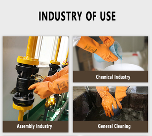 مبطنة بالنيلون البرتقالي بالجملة-حماية البناء الثقيلة من المطاط الطبيعي المقاوم للمواد الغذائية - Product Image 3