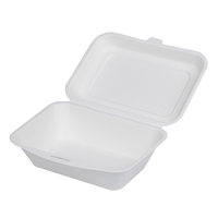 Couvercle de bol à salade biodégradable écologique compostable jetable canne à sucre bagasse conteneur d'aliments frais pour la préparation des repas restauration