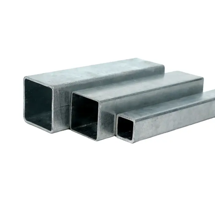 2 polegadas galvanizado retangular tubos quadrados/tubo de aço galvanizado/1mm 1.8mm espessura quente mergulhado galvanizado tubo quadrado