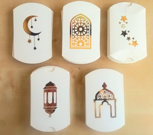 Ramadan Mubarak Gouden Folie Traktatiebekers Islamitische Lantaarn en Maan Ster Feestartikelen Ramadan Cadeaubox - Product Image 3
