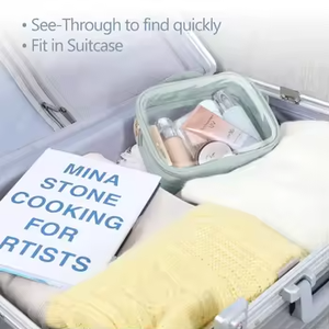 Bolsa de viaje para maquillaje, bolsa de gran capacidad, impermeable, transparente, bolsa de almacenamiento cosmética, bolsa de lavado - Product Image 4