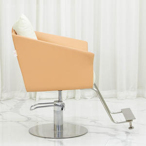 Chaise de barbier légère, petite, bon marché, à base ronde, avec pompe hydraulique, pliable, couleur et logo personnalisables, pour salon, école - Product Image 2