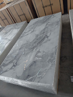 Lámina de PVC con Efecto Mármol para Baño, 1220x2440x3mm, Impermeable, Alto Brillo, Anti-Rayones, Panel de Pared, Fácil Instalación, Interior, OEM