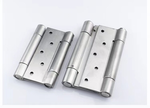 Bisagra de puerta batiente de doble acción de acero inoxidable moderna y de calidad, ajustable, 3 mm de grosor, ángulo de apertura de 180 grados, para dormitorio - Product Image 4