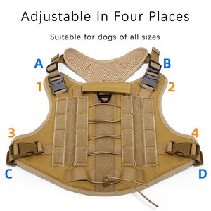 Rarewe Manufacturer Wholesale Heavy Duty No Pull High Quality Tactical Dog <strong>Harness</strong> for Large Dogs With Handle - Product Image 4