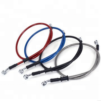 An3 Selang Bahan Bakar Garis Tabung Rem Kopling Ptfe Kepang Besi Tahan Karat Sepeda Motor Universal 3.2Mm 1/8 ''7.5Mm Kustom