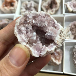 Groothandel Superieure Kwaliteit Natuurlijke Agaat Geode Crystal Cluster Geschenkdoos Roze Paars Agaat Geode Voor Home Decoratie - Product Image 1