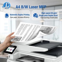 Printer Laser Monokrom Nirkabel Hp LaserJet Pro MFP 4101fdw Cepat 42ppm Auto Duplex Jaringan Pindai Salin Faks Profesional Kantor