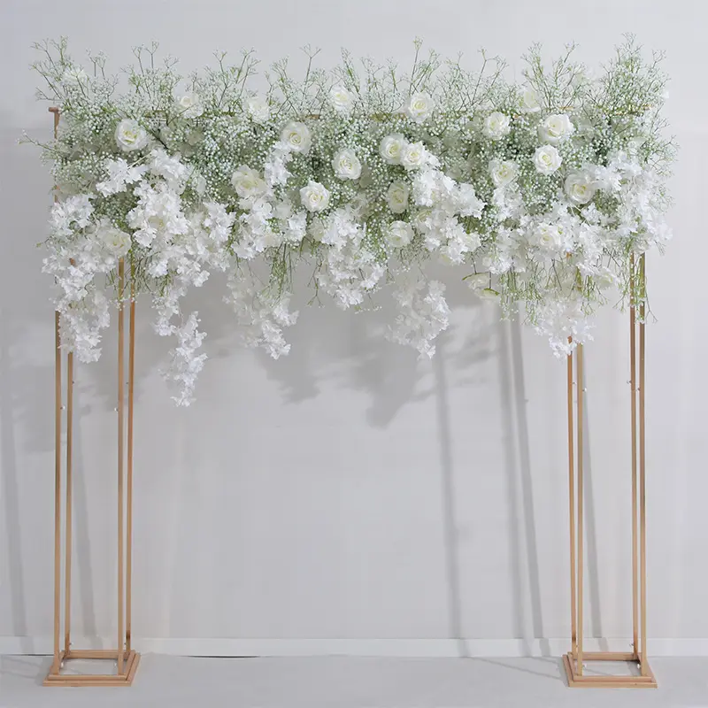 AYOYO Bouquet de fleurs artificielles pour mariage en gros OEM Toile de fond décorative blanche et moderne pour mariage