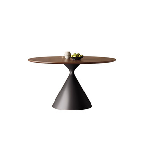 Kích thước nhỏ giữa thế kỷ Phong Cách Màu Xám tròn bàn ăn và ghế đặt với bàn xoay, thích hợp cho sử dụng cà phê tại nhà - Product Image 4