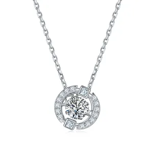 Vendita di alta qualità collana di gioielli in argento 925 Sterling 2022 nuova collezione Moissanite a catena cubana