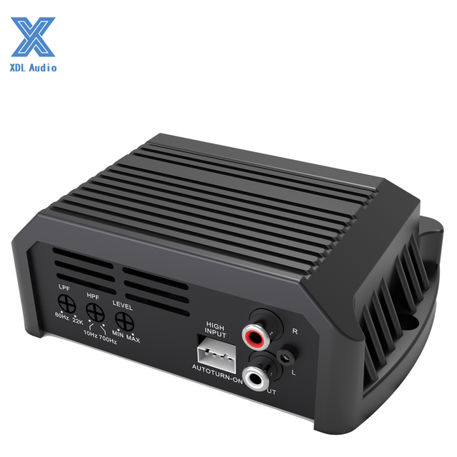 Mini Amplifier Die-Cast Brazilian Power Class D 400W RMS at 2 Ohm 14.4V 1 Channel Mono with Equalizers and Crossovers