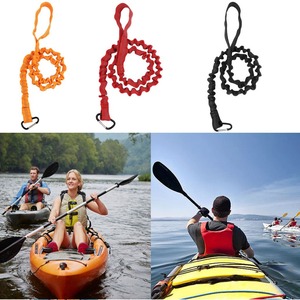 Lanière de pagaie de kayak en nylon élastique avec mousqueton, sangle de poignée rétractable, corde anti-perte, accessoire de kayak - Product Image 1