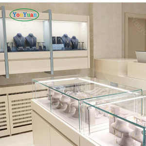 Espositore in vetro commerciale più popolare Youyuan con Design personalizzato <span class=keywords><strong>e</strong></span> illuminazione a Led MDF gioielli Display per negozio - Product Image 6