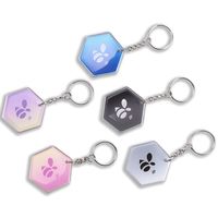 Pendentif étiquette NFC 134.2kHz avec puce T5577 époxy PVC sérigraphié poinçonnage de carte NFC compatible avec RFID pour hôtels