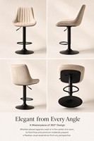 Chaises de bar pivotantes modernes blanches pour îlot de cuisine, style bistrot italien
