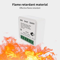 Article populaire 16A avec ligne de phase et ligne neutre, commande vocale, contrôle bidirectionnel, interrupteur intelligent Wi-Fi Tuya Mini 1 canal PST-AP-SMT