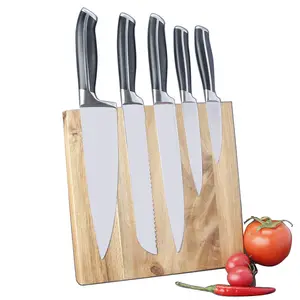 Pisau pengupas buah peralatan kualitas tinggi set pisau dengan blok pisau magnetik untuk dapur